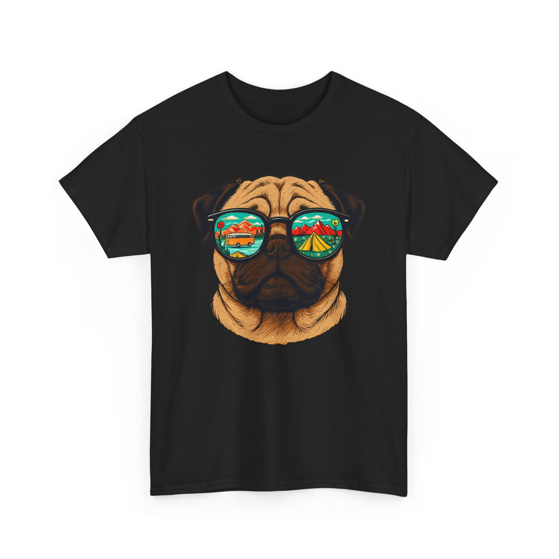 Retro Pug Graphic Tee, Dog Lover Gift
