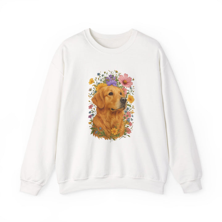 Golden Retriever Floral Crewneck Sweatshirt