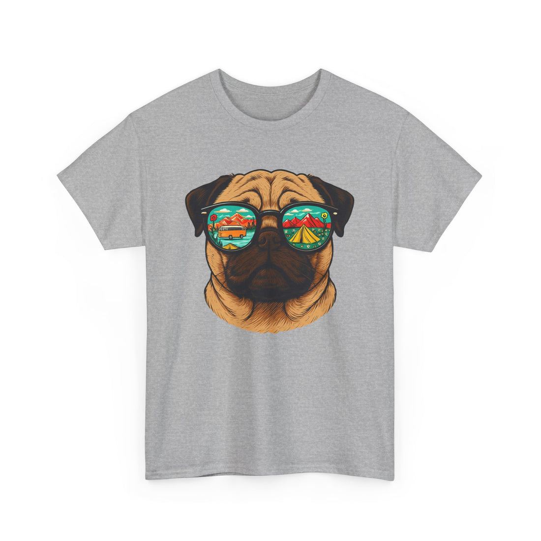 Retro Pug Graphic Tee, Dog Lover Gift