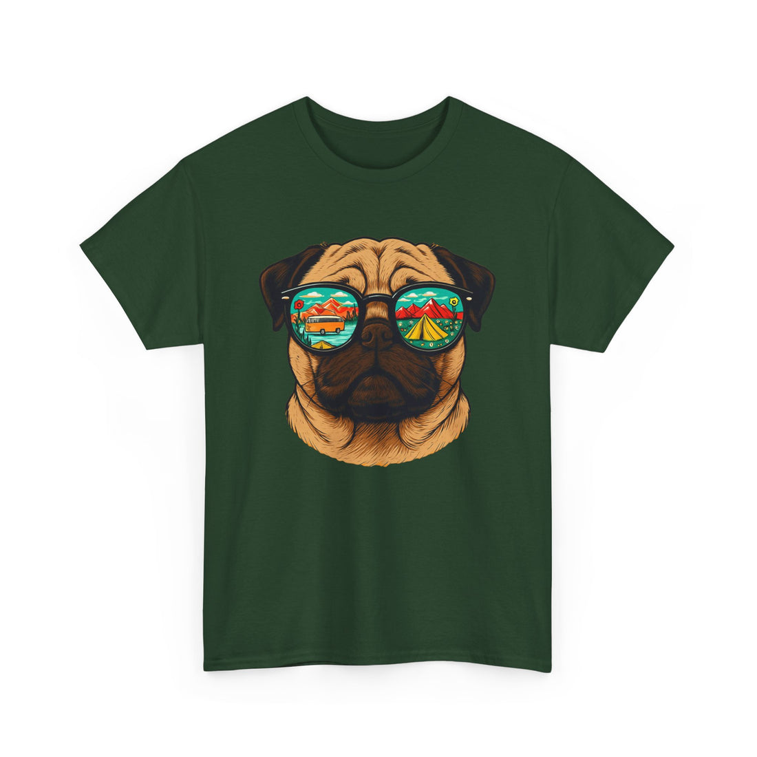 Retro Pug Graphic Tee, Dog Lover Gift