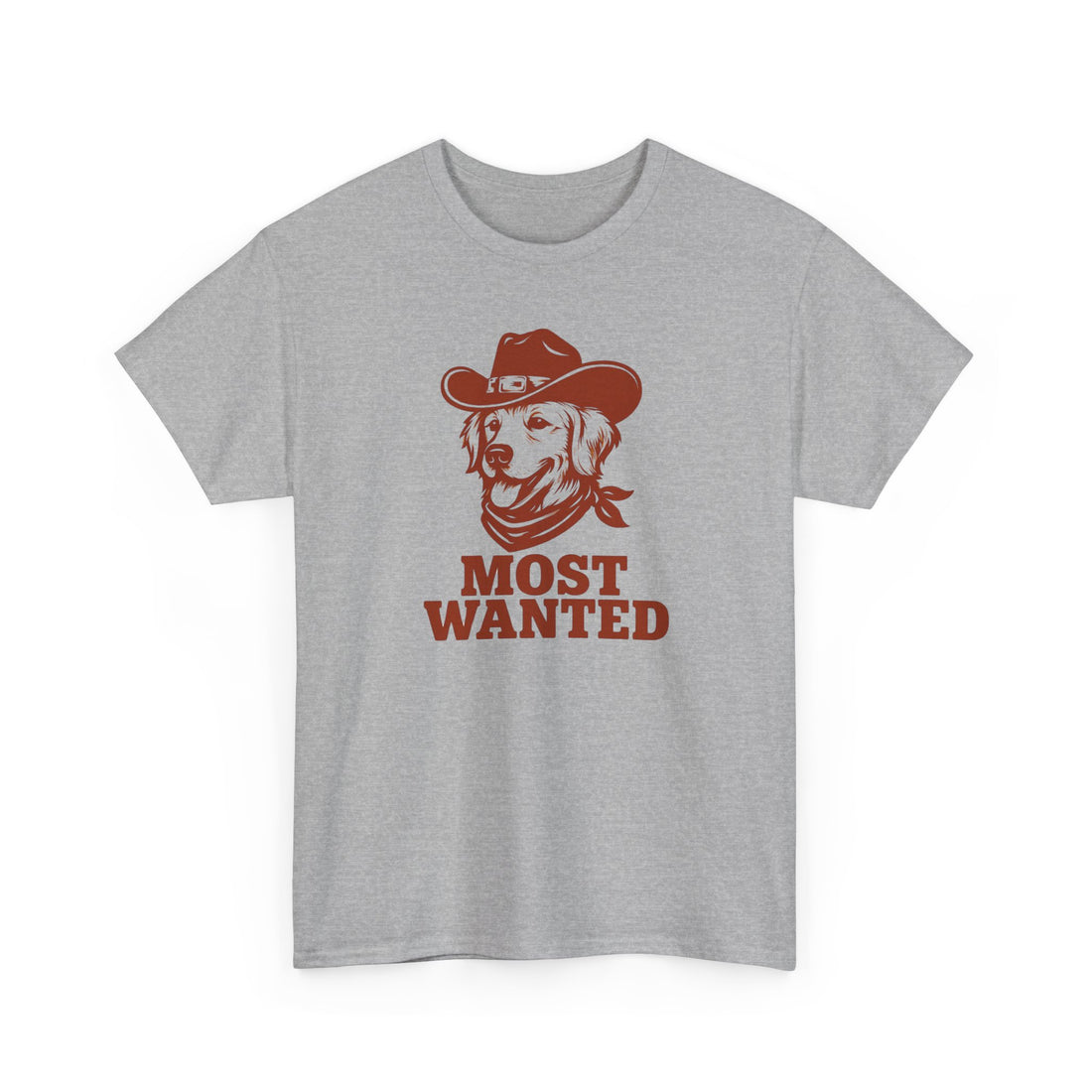 Unisex Heavy Cotton Tee Most Wanted Dog Design