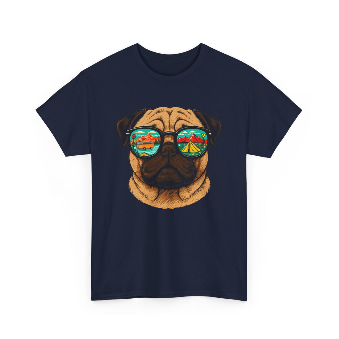 Retro Pug Graphic Tee, Dog Lover Gift