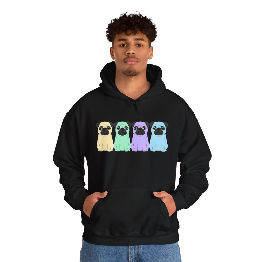 Colorful Pug Hoodie