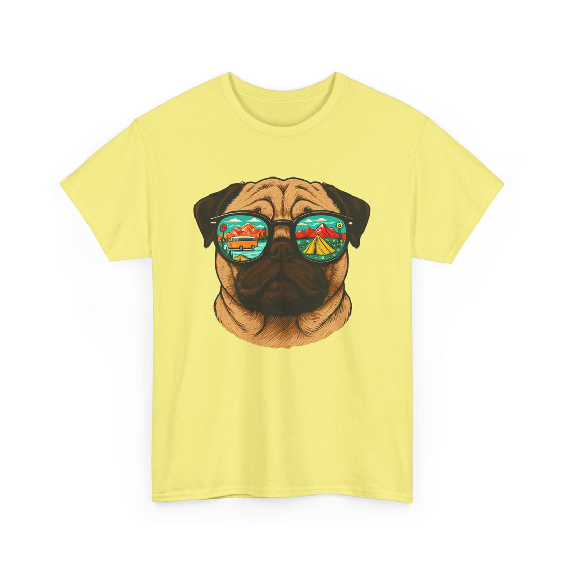 Retro Pug Graphic Tee, Dog Lover Gift