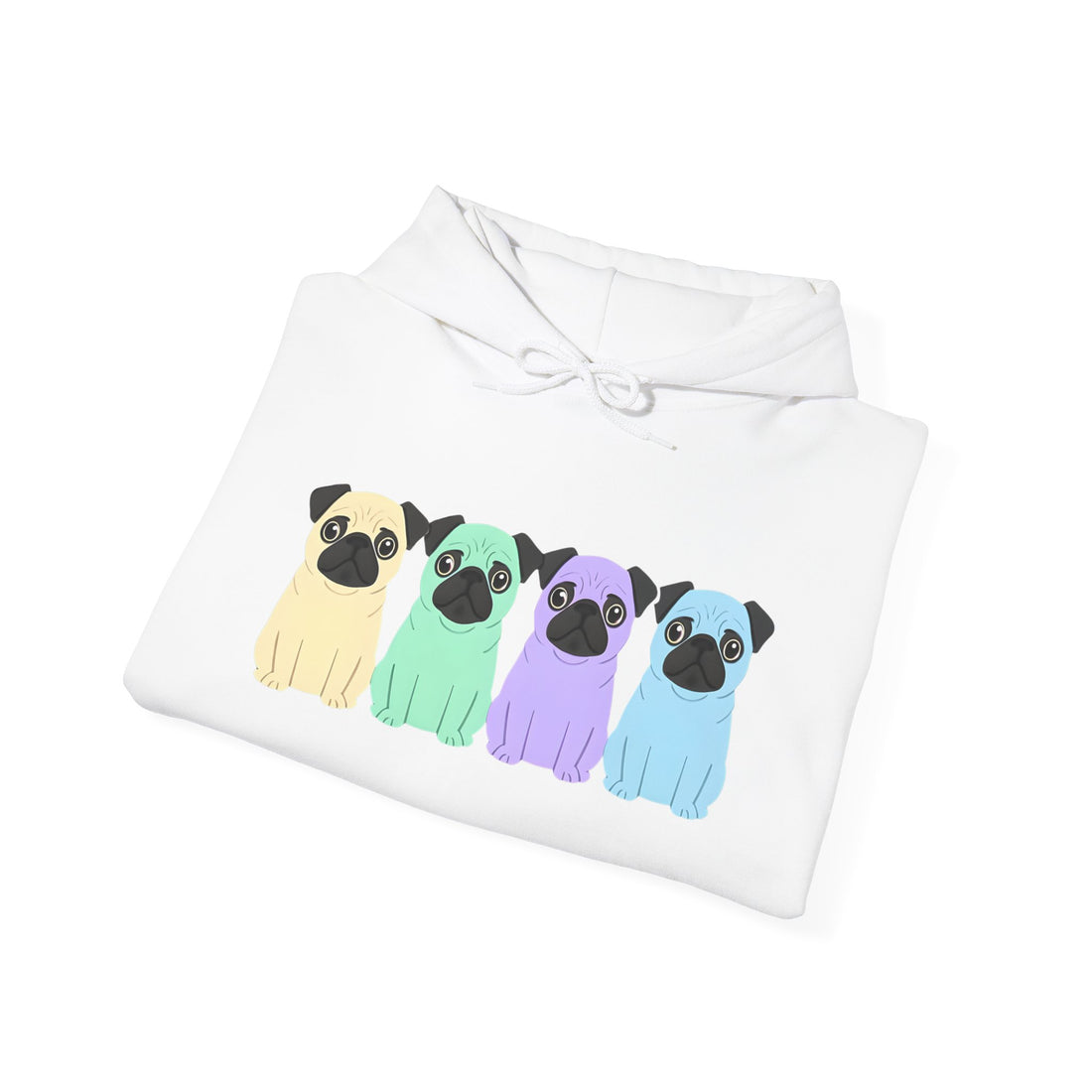 Colorful Pug Hoodie