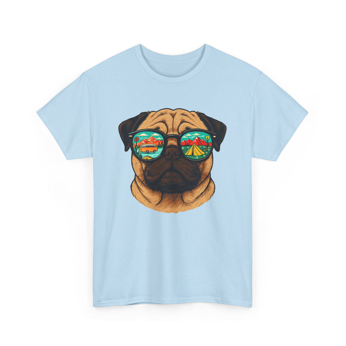 Retro Pug Graphic Tee, Dog Lover Gift