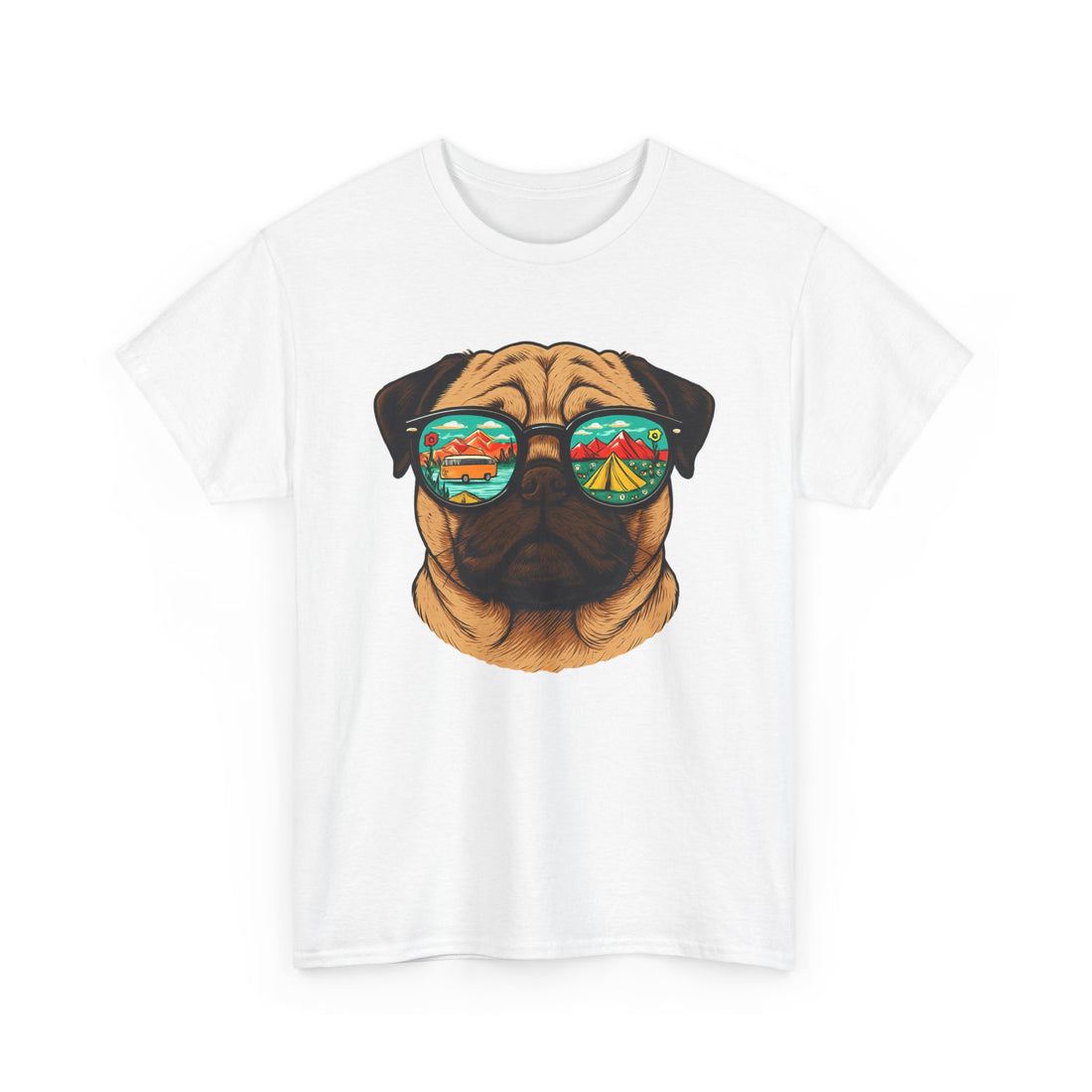 Retro Pug Graphic Tee, Dog Lover Gift
