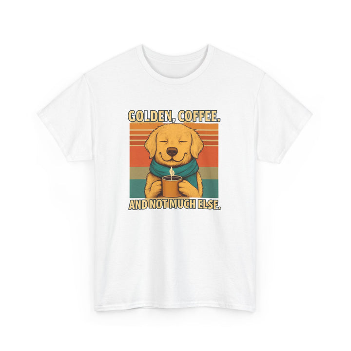 Golden Coffee Unisex Heavy Cotton Tee | Dog Lover's Shirt | Gift for Pet Owners | Funny Animal Tee | Casual Wear | Everyday Comfort