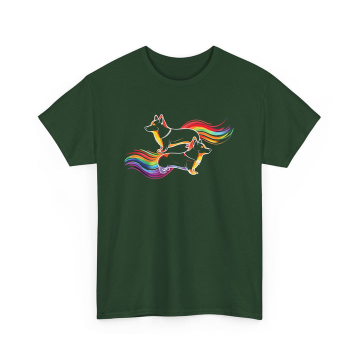 Rainbow Corgi Unisex Heavy Cotton Tee