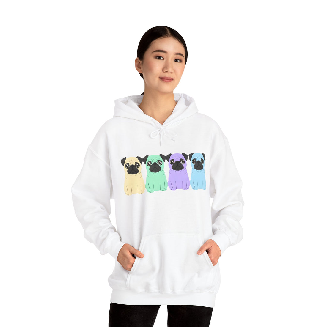 Colorful Pug Hoodie