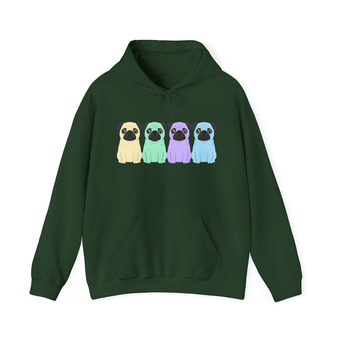 Colorful Pug Hoodie