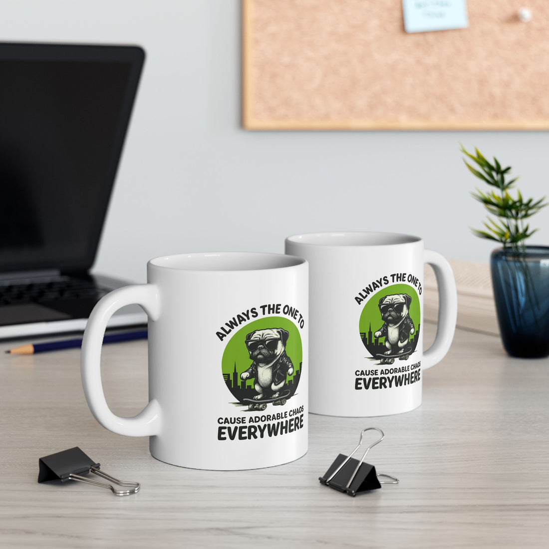 Evergreen Motivation Pug Ceramic Mug