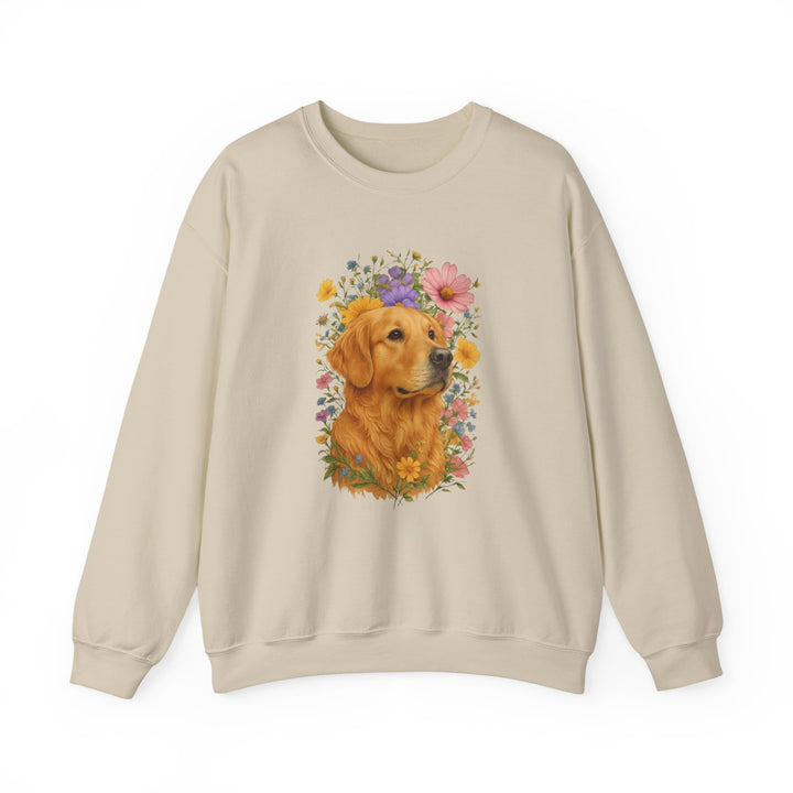 Golden Retriever Floral Crewneck Sweatshirt