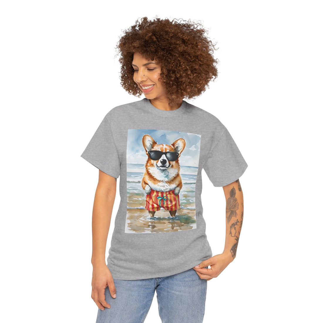 Cool Corgi Beach Tee