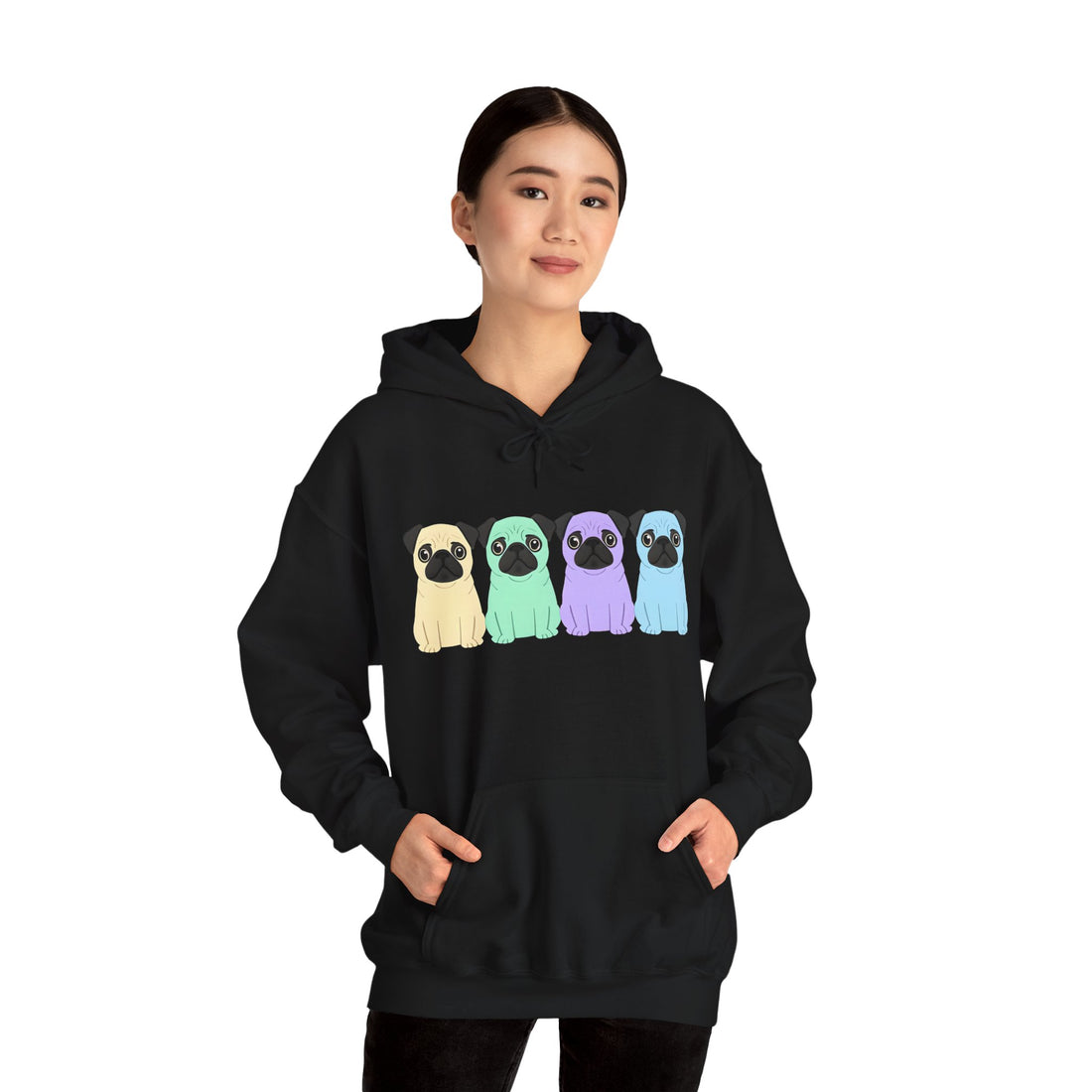 Colorful Pug Hoodie