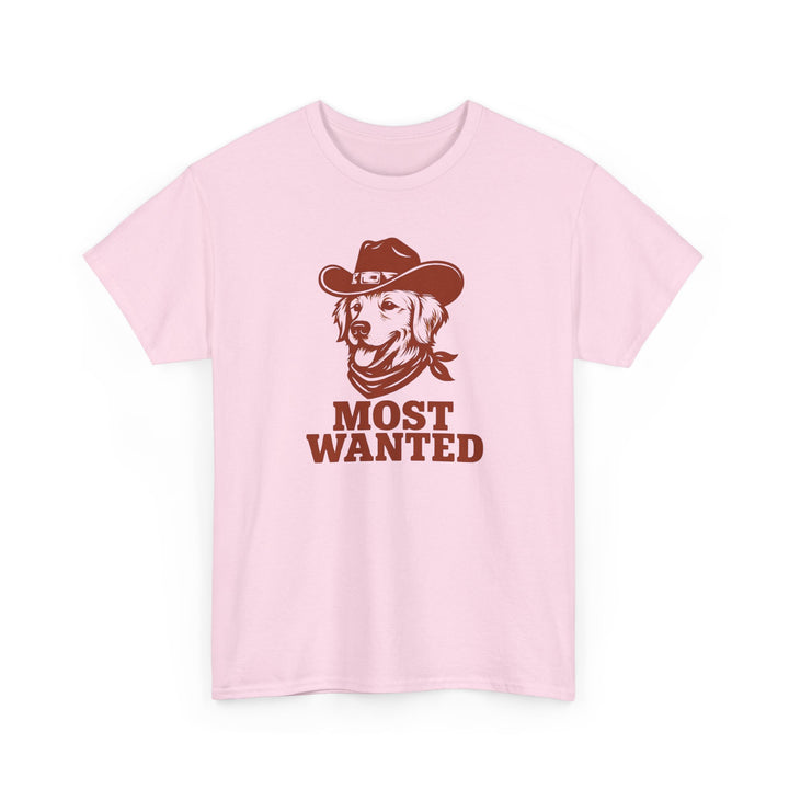 Unisex Heavy Cotton Tee Most Wanted Dog Design