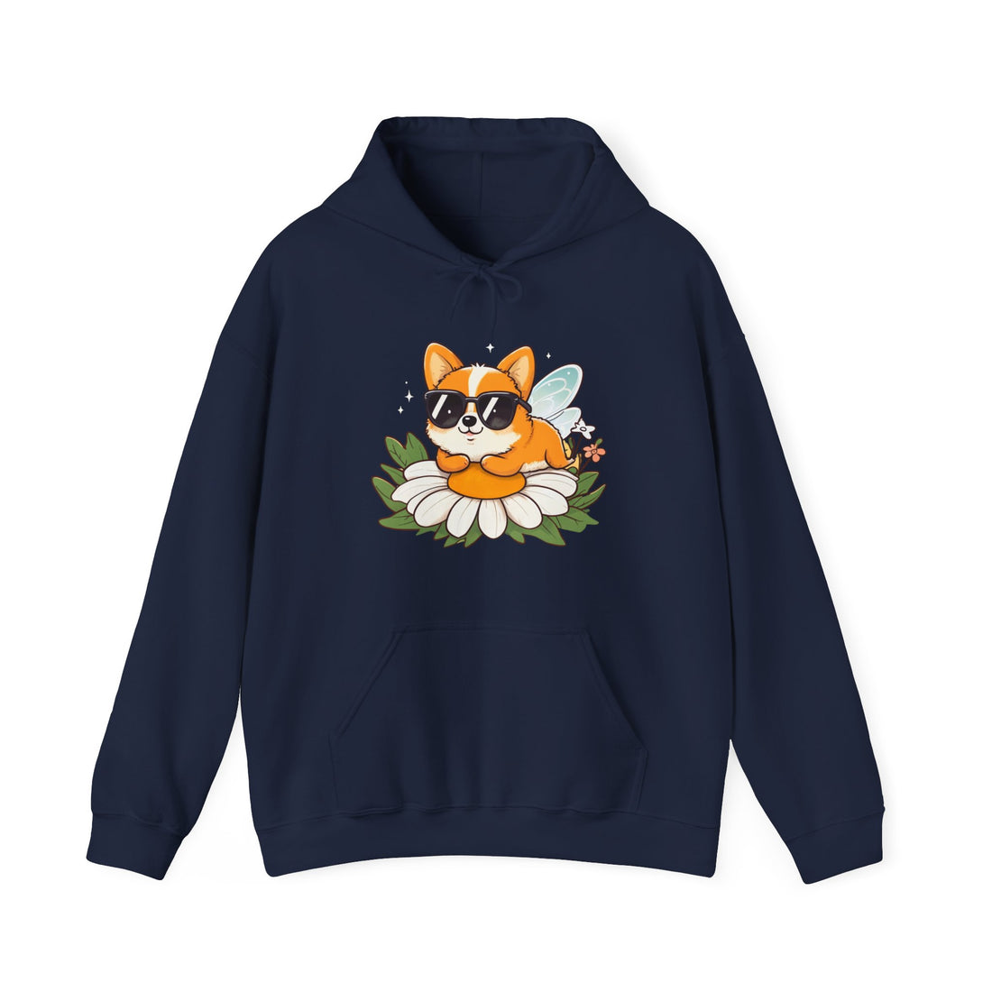 Corgi in Sunglasses Hoodie