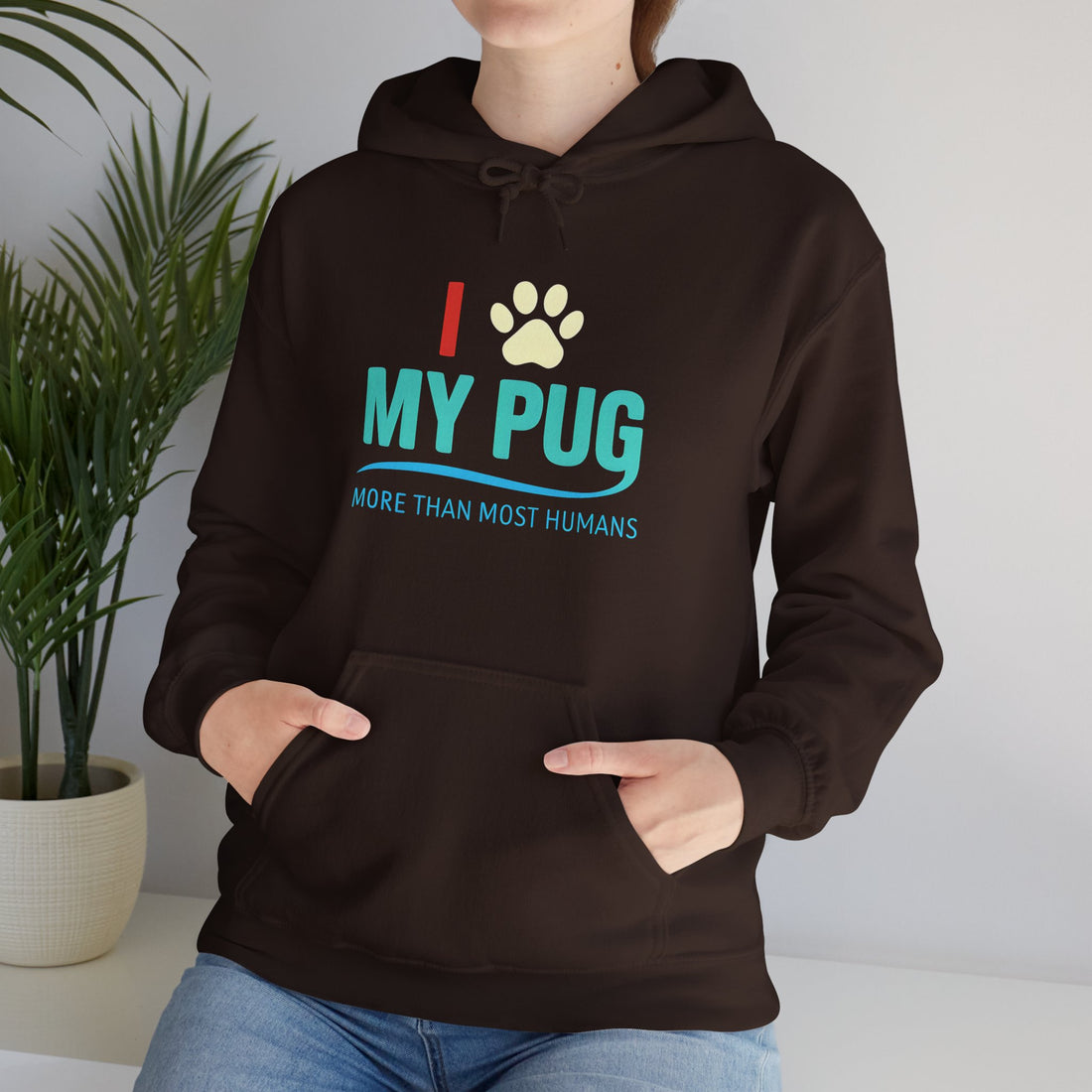 I Love My Pug Hoodie