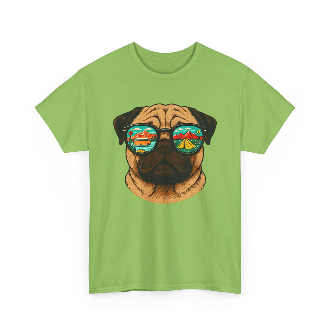 Retro Pug Graphic Tee, Dog Lover Gift