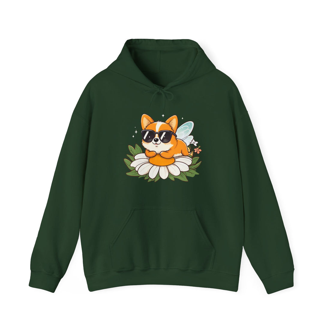 Corgi in Sunglasses Hoodie