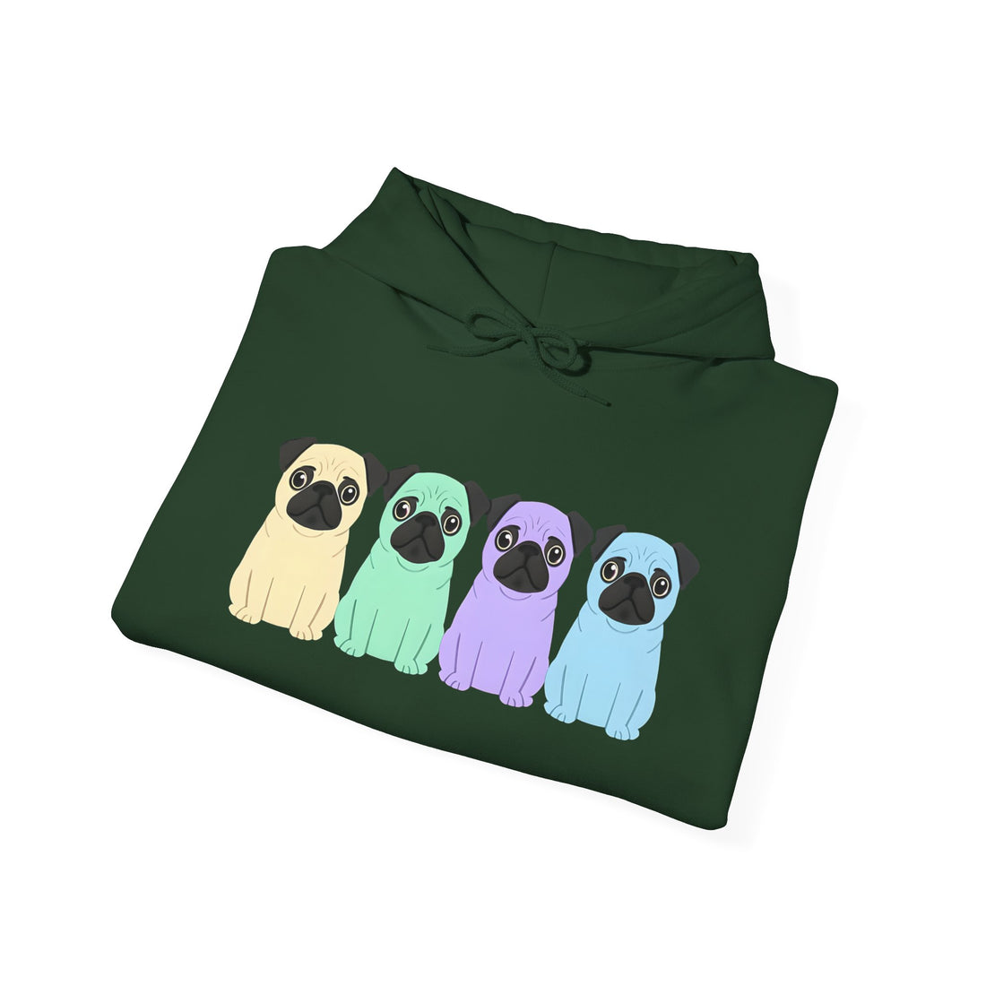Colorful Pug Hoodie