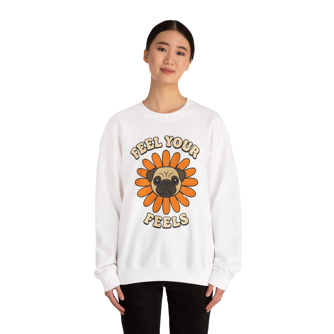 Pug Floral Crewneck Sweatshirt