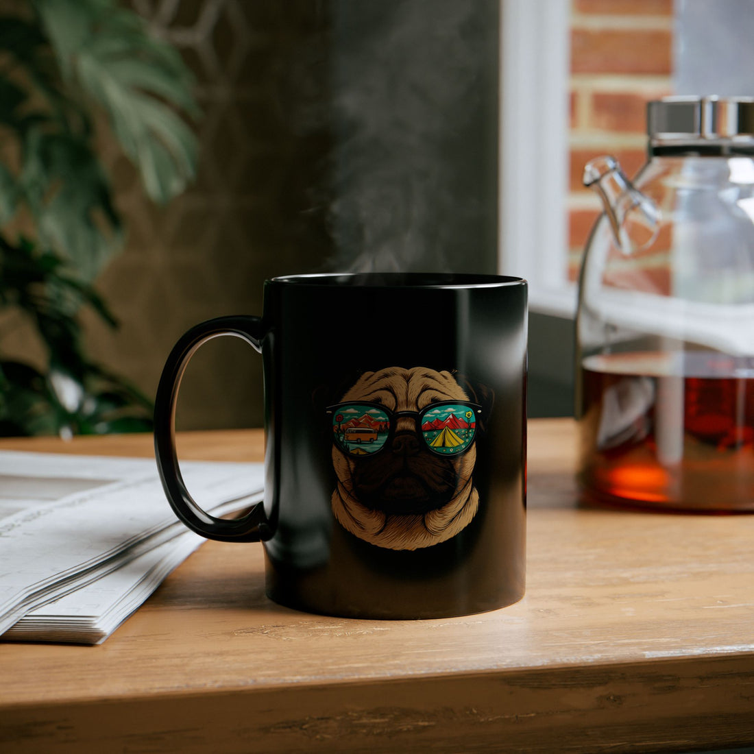 Sunglass-Wearing Pug Mug