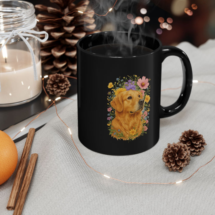 Golden Retriever Floral Mug