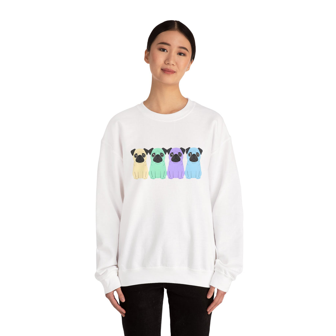 Colorful Pug Sweatshirt for Dog Lovers