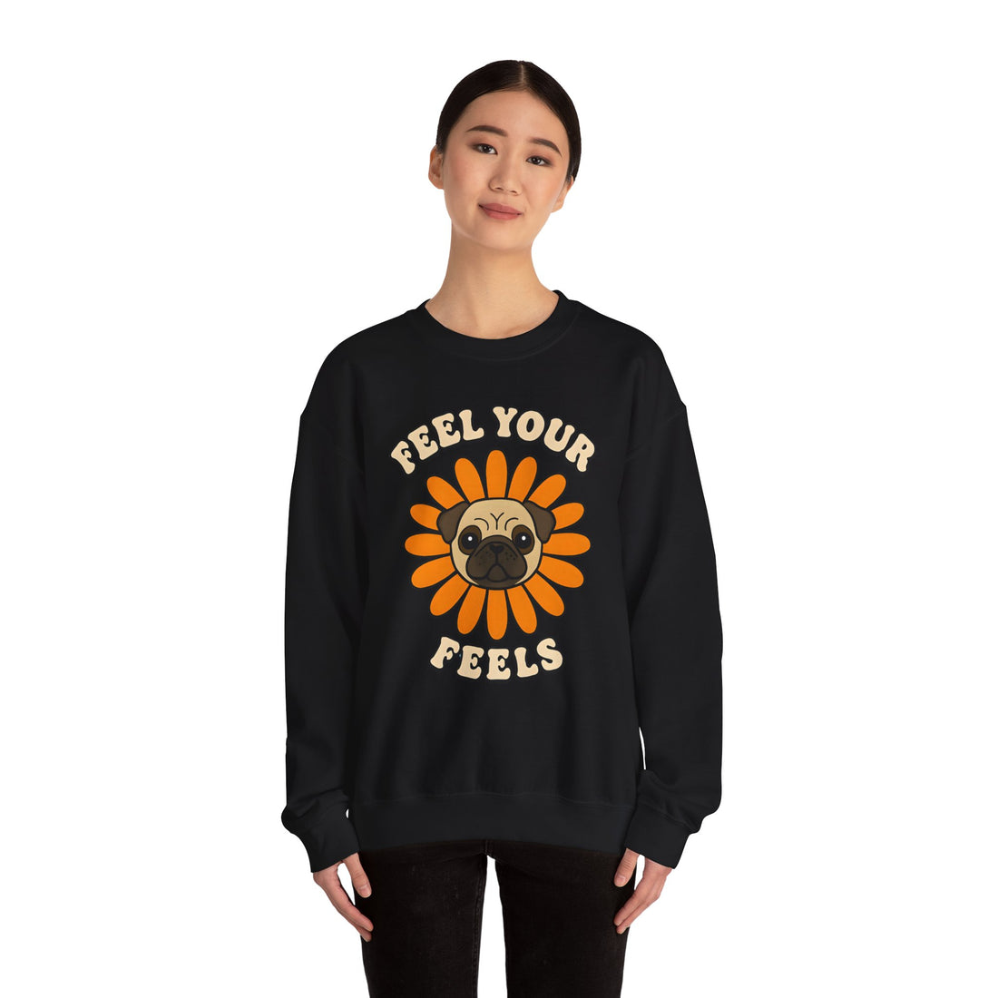 Pug Floral Crewneck Sweatshirt