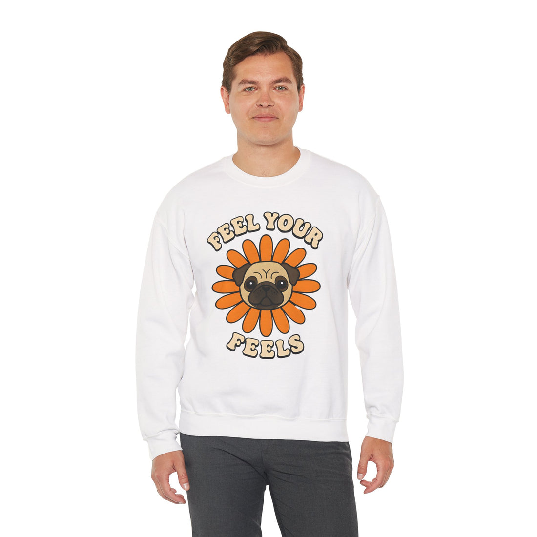 Pug Floral Crewneck Sweatshirt