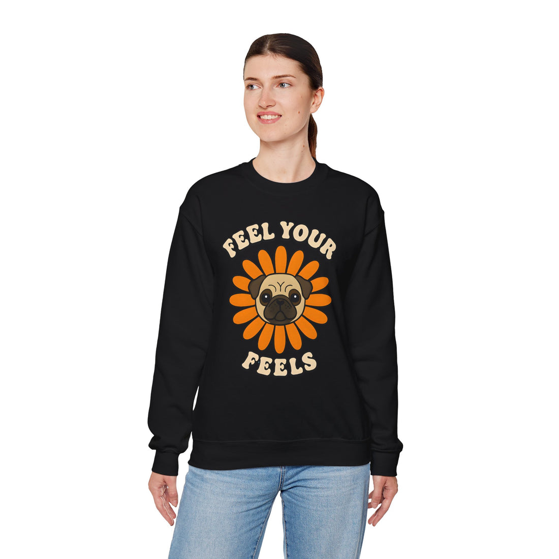 Pug Floral Crewneck Sweatshirt