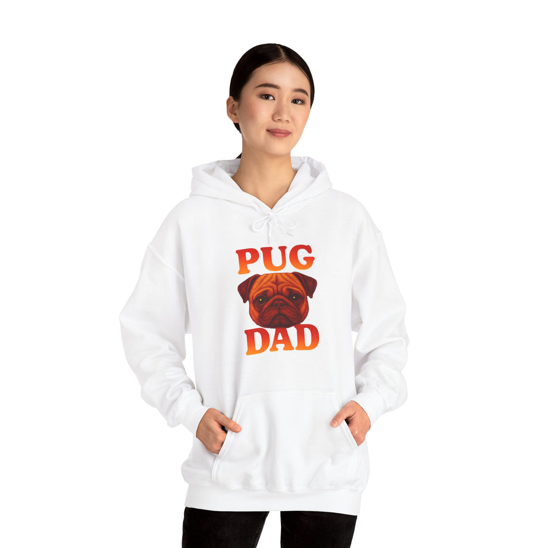 Pug Dad Hoodie, Cozy Sweatshirt for Dog Lovers, Funny Pet Apparel, Gift for Dog Dads, Unisex Casual Wear